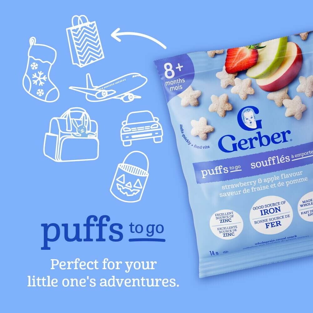 Puffs To Go Strawberry Apple | 8 months+ | Gerber