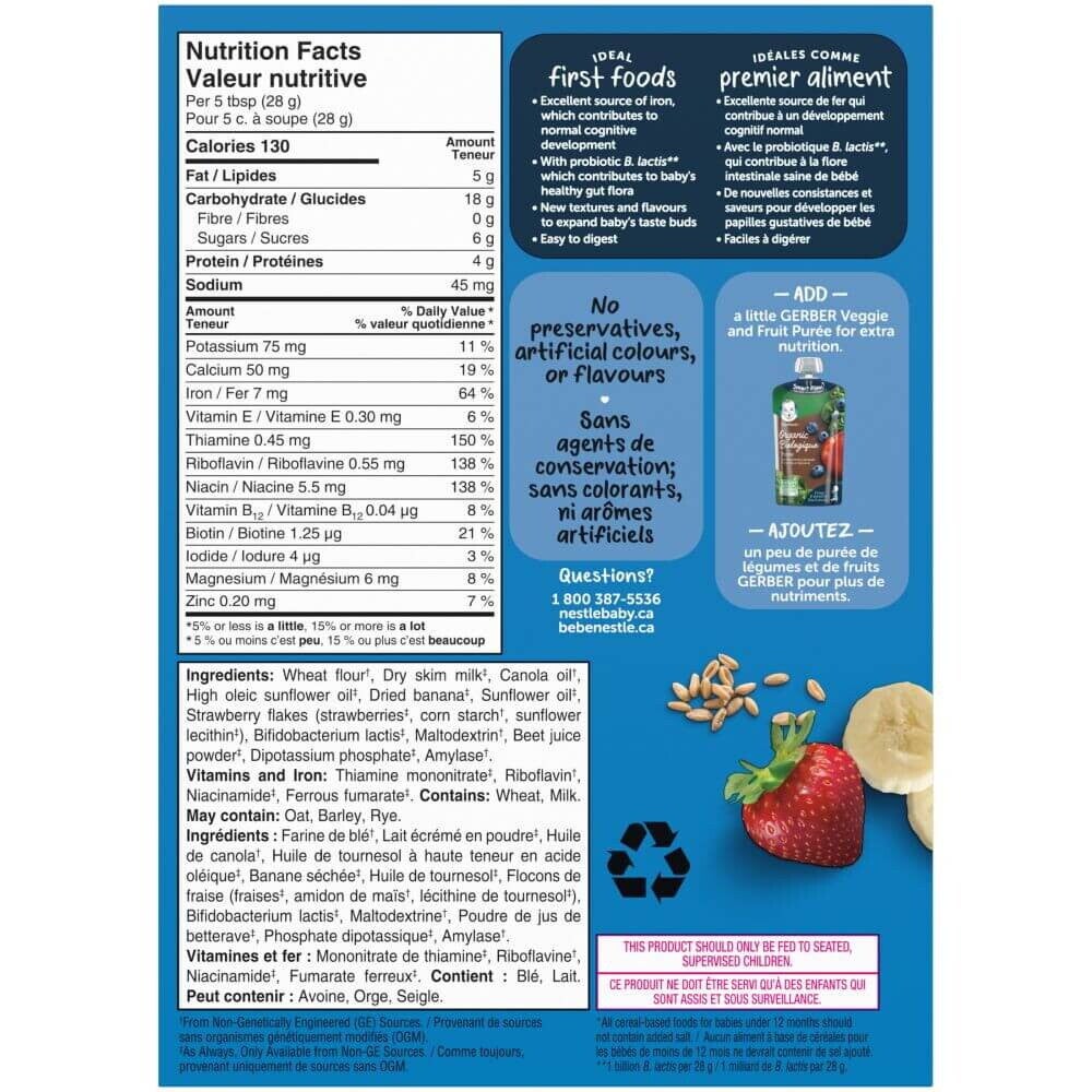 Gerber® Wheat with Banana & Strawberry