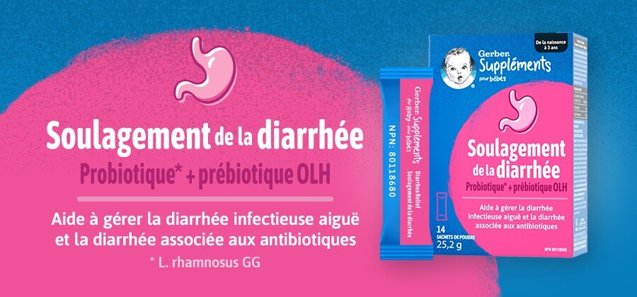 Suppléments GERBER, Soulagement de la diarrhée, sachets de poudre