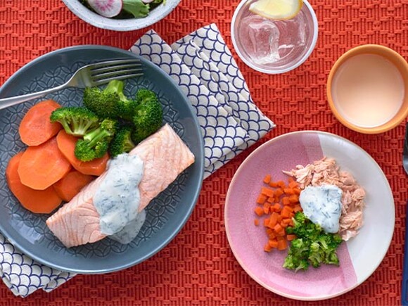 Salmon With a Creamy Dill Sauce Recipe