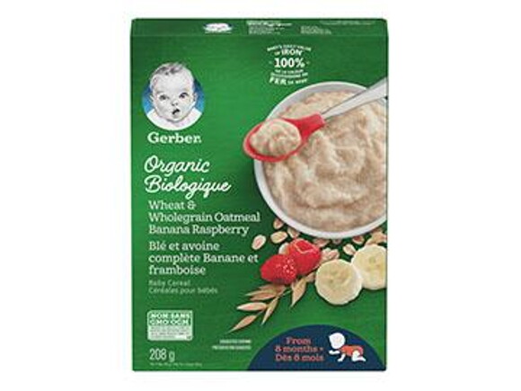 gerber cereal, gerber, toddler, cereal, banana, raspberry, baby, nestle baby