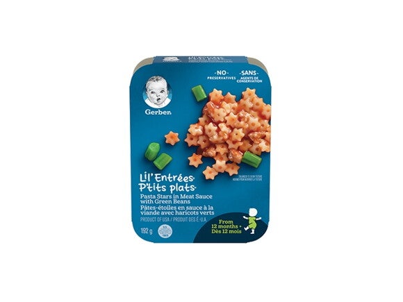 Gerber LilEntrees Pasta Stars Meat Sauce