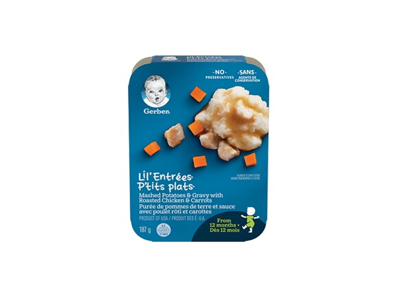 Gerber® Lil' Entrées® Mashed Potatoes & Gravy with Roasted Chicken