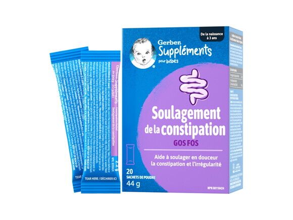 Suppléments GERBER, Soulagement de la constipation, sachets de poudre