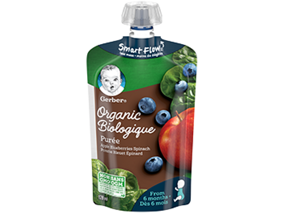 Gerber Organic Apple Blueberry Spinach