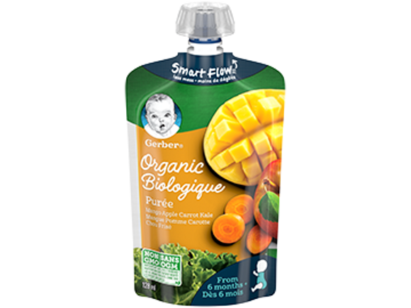 Gerber Organic Mango, Apple, Carrot & Kale Purée