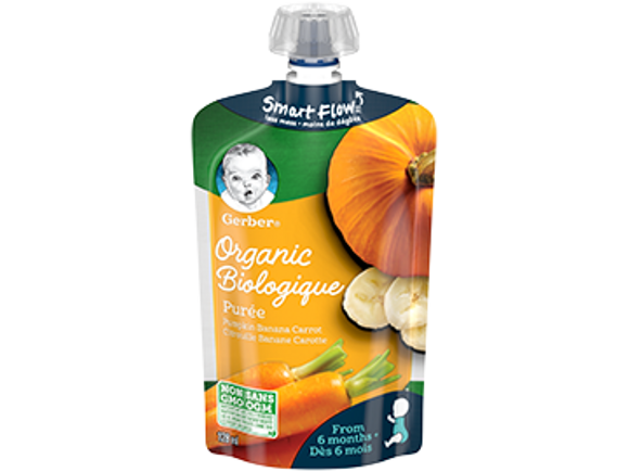 Gerber Organic Pumpkin, Banana & Carrot Purée