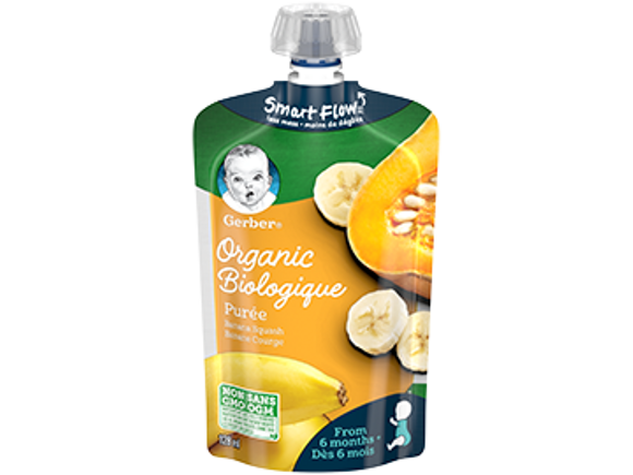 Gerber Organic Banana & Squash Purée