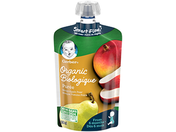 Purée Gerber Biologique Mangue, pomme et poire