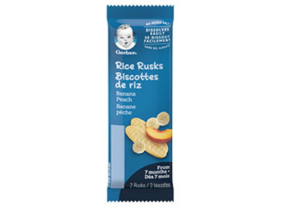 Gerber® Rice Rusks, Banana Peach