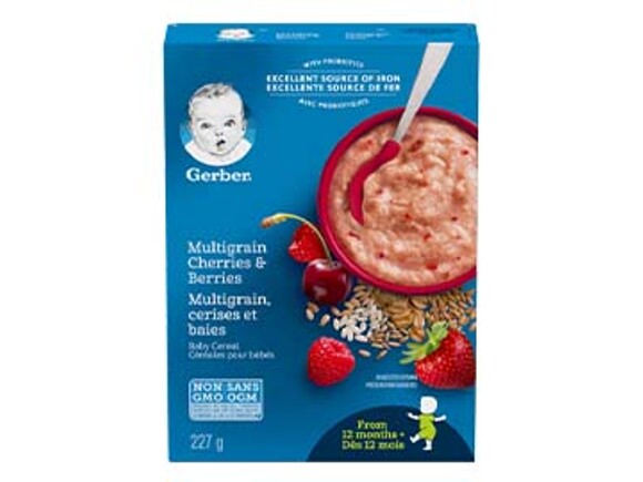 Gerber multigrain cherries berries toddler cereal