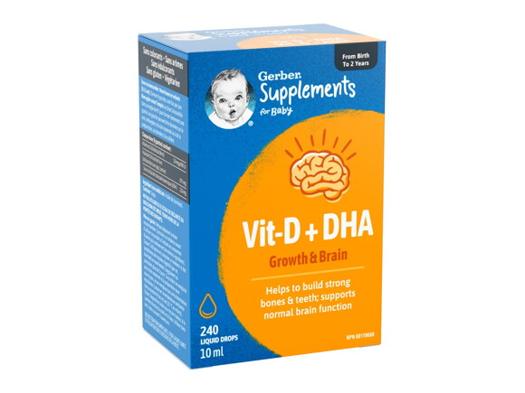 GERBER Supplements, Vit-D + DHA Liquid Drops​