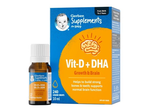 GERBER Supplements, Vit-D + DHA Liquid Drops​