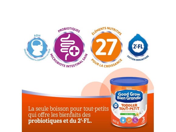 BIEN GRANDIR Boisson nutritive pour tout-petits, Saveur de vanille