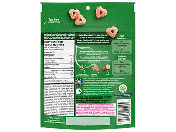 Gerber® Organic Plant-tastic Lentil Hearts