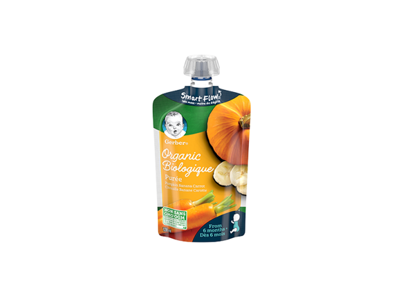 Gerber® Organic Pumpkin, Banana & Carrot Purée