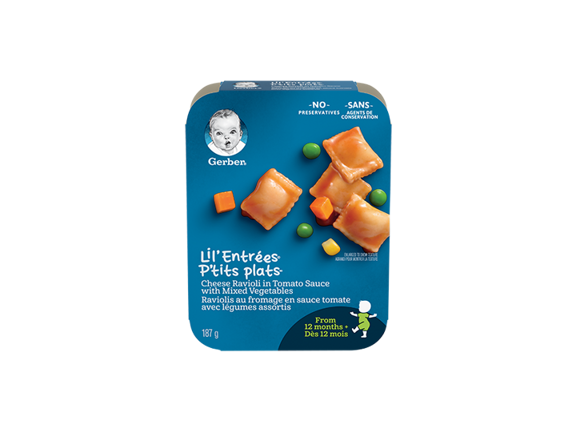 Gerber® Lil' Entrées® Cheese Ravioli in Tomato Sauce