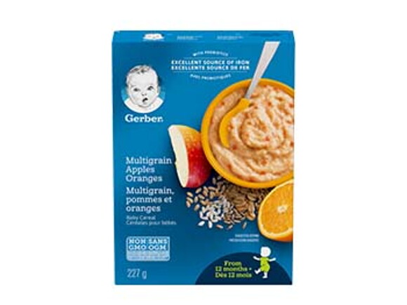 Gerber Multigrain Apples and Oranges Toddler Cereal