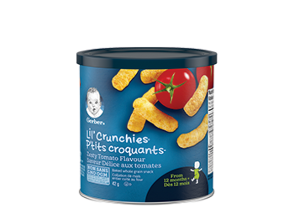 gerber crunchies, tomato, infant snack, toddler
