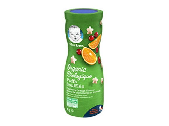 Soufflés Gerber® Biologique, Canneberge et orange