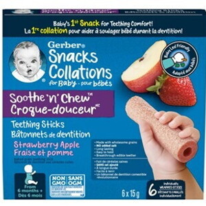 Gerber® Soothe N Chew® Teething Sticks - Product Packaging 