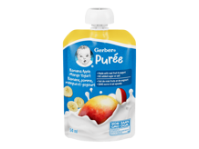 Banana Apple Mango Yogurt Purée, Made With Real Fruit and Yogurt Banana Apple Mango Yogurt Purée, Made With Real Fruit and Yogurt