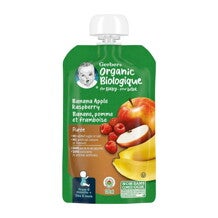Gerber® Organic Banana, Apple & Raspberries Purée