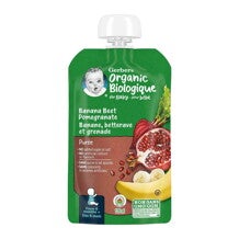 Gerber Organic Banana, Beet & Pomegranate Purée Gerber Organic Banana, Beet & Pomegranate Purée