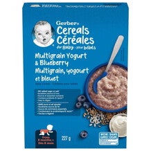 Gerber Multigrain Yogurt and Blueberry Baby Cereal Gerber Multigrain Yogurt and Blueberry Baby Cereal