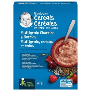 Gerber multigrain cherries berries toddler cereal Gerber multigrain cherries berries toddler cereal