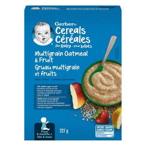 Gerber Multigrain Oatmeal and Fruit Baby Cereal Gerber Multigrain Oatmeal and Fruit Baby Cereal