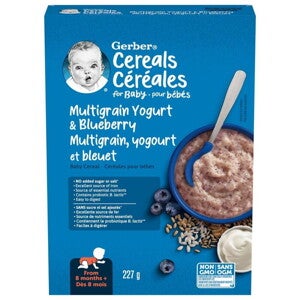 Gerber Multigrain Yogurt and Blueberry Baby Cereal Gerber Multigrain Yogurt and Blueberry Baby Cereal