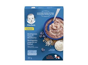 Gerber Multigrain Yogurt and Blueberry Baby Cereal Gerber Multigrain Yogurt and Blueberry Baby Cereal