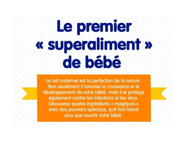 Le premier « superaliment » de bébé Le premier « superaliment » de bébé