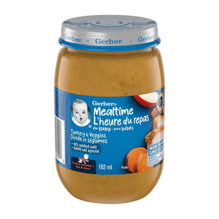 GERBER Mealtime Purée Turkey and Veggies Jar GERBER Mealtime Purée Turkey and Veggies Jar