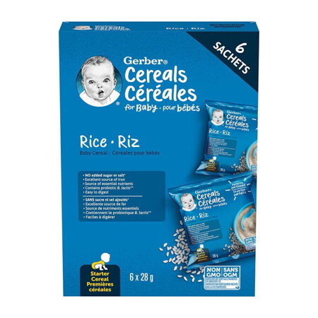 Gerber® Rice Baby Cereal, Sachets Gerber® Rice Baby Cereal, Sachets