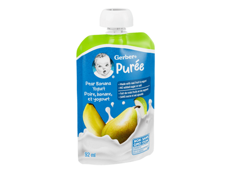 Pear Banana Yogurt Puree Made with Real Fruit and Yogurt Pear Banana Yogurt Puree Made with Real Fruit and Yogurt