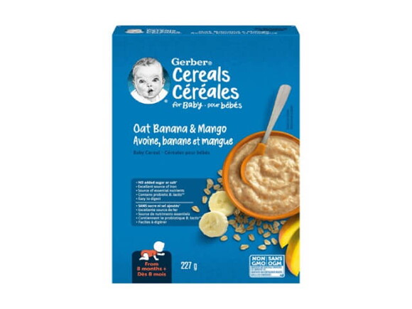Gerber® Oat Banana and Mango Baby Cereal Gerber® Oat Banana and Mango Baby Cereal