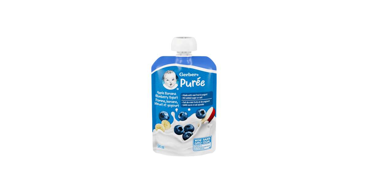 Gerber blueberry banana pouch best sale