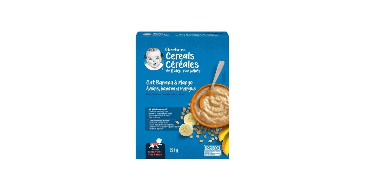 Gerber® Baby Cereal|Oat with Banana and Mango|Nestlé Baby me