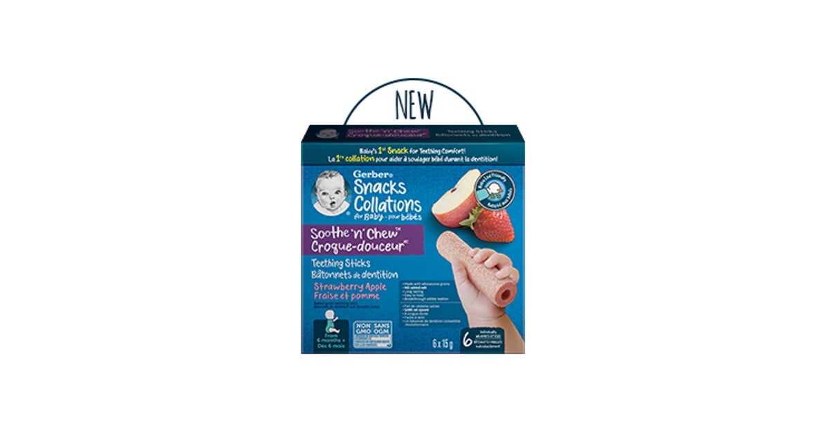 Gerber® Strawberry Apple Soothe ‘N’ Chew Teething Sticks Nestlé Baby