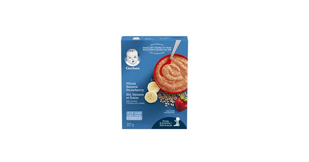Gerber® wheat with Banana & Strawberry Baby CerealNestlé Baby & me
