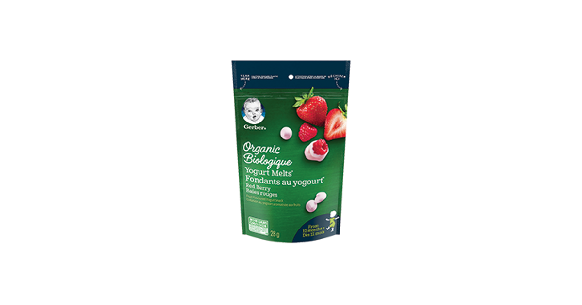Gerber yogurt melts organic 2025
