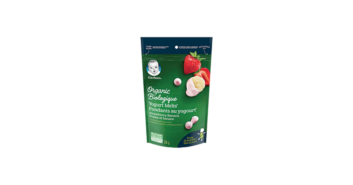 Gerber Organic Yogurt Melts Strawberry Banana Nestl Baby me