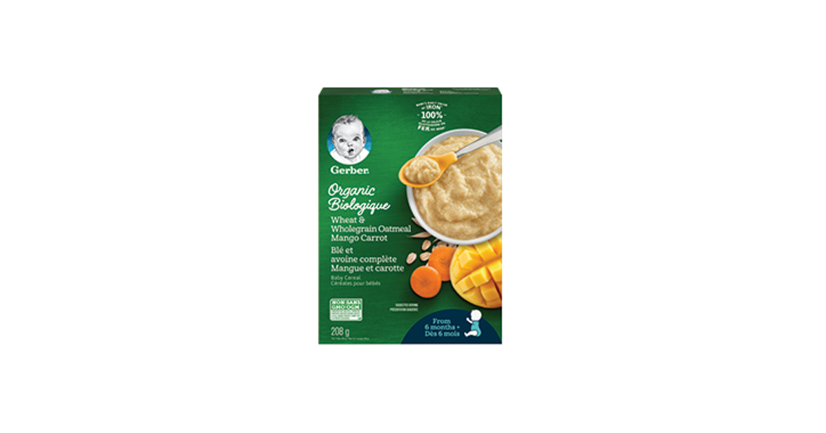 GERBER Organic Baby Cereal|Wheat Wholegrain Oat|Nestle Baby me