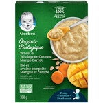 GERBER Organic Wheat & Wholegrain Oat Mango Carrot Baby Cereal