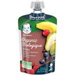 Gerber Organic Pear, Banana, Blueberries & Raspberries Purée